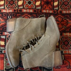 Timberland Olive Suede Lace-Up Boots